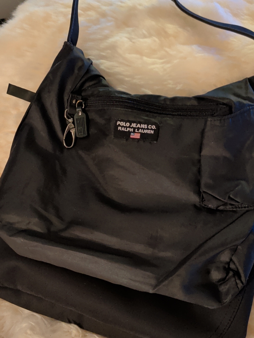 Ralph Lauren Polo Jeans&Co. Black Rhinestone Shoulder Bag - Picture 8 of 12